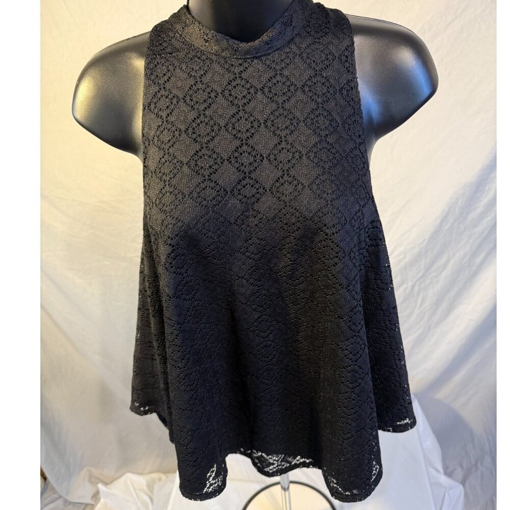 Vintage Y2K Abercrombie & Fitch Crochet Crop Top Dark Fairy Goth Women’s Medium